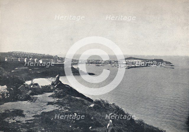 'St. Ives - The Town and The Island, 1895. Artist: Unknown.