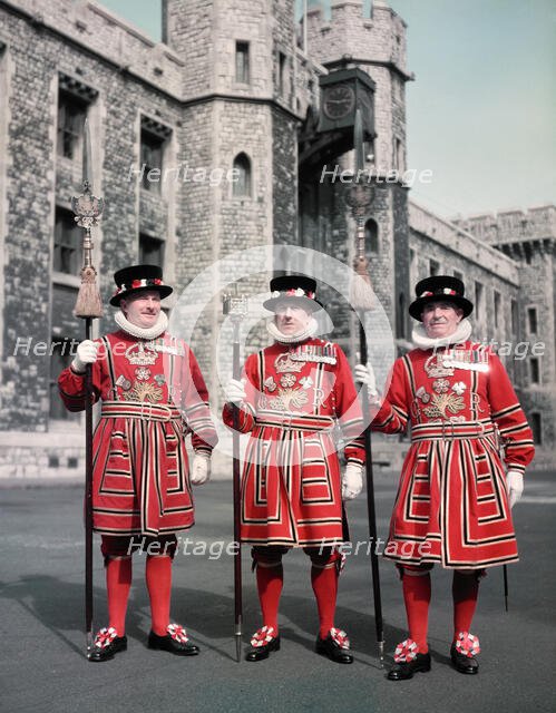 Yeoman Warder, London, c1955.  Creator: Arthur Charles Kirby Ware.