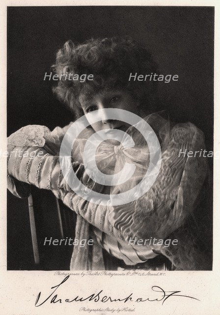 Sarah Bernhardt, French actress, 1901.Artist: Art Photogravure Co