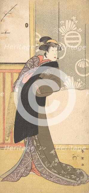 The Third Segawa Kikunojo in the Role of Maizuru, 2nd month, 1789. Creator: Katsukawa Shun'ei.