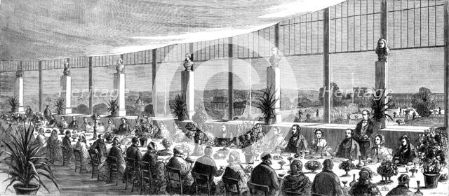 Banquet given at the Crystal Palace by Sir Joseph and Lady Paxton, 1860. Creator: Smyth.
