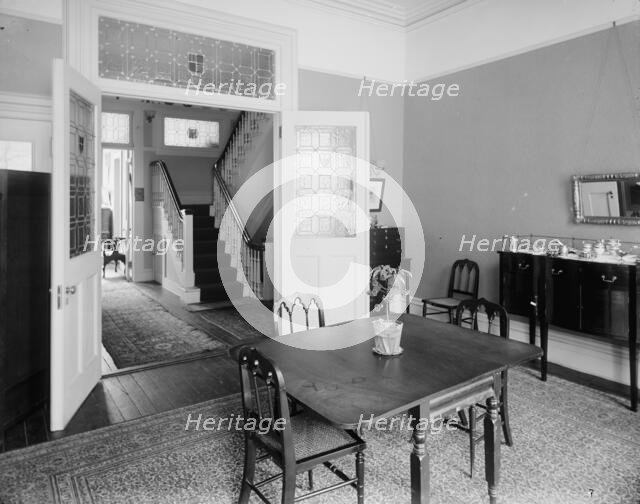 A Dining room, probably in a clubhouse, New York City, between 1900 and 1910. Creator: William H. Jackson.