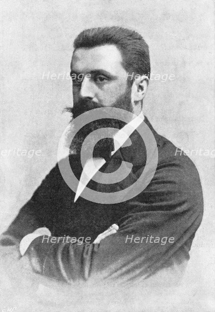 Theodor Herzl (1860-1904), Zionist leader. Artist: Unknown