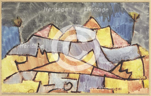 Strict Mountain Form (Crystalline Mountains), 1924. Creator: Klee, Paul (1879-1940).