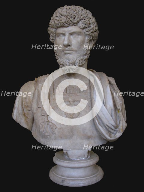 Bust of Lucius Verus, 2nd cen. AD. Artist: Art of Ancient Rome, Classical sculpture  