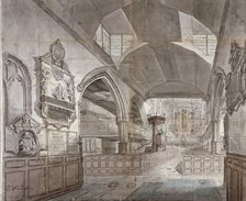 Church of St Giles without Cripplegate, City of London, 1781. Artist: John Carter