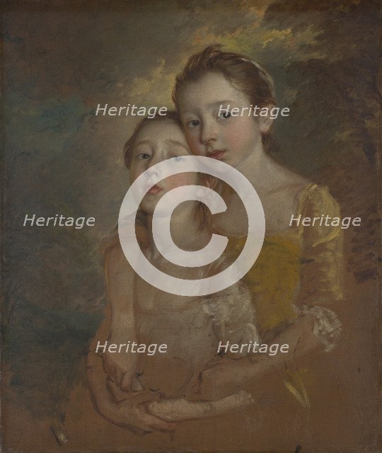The Painter's Daughters with a Cat, ca 1760. Artist: Gainsborough, Thomas (1727-1788)