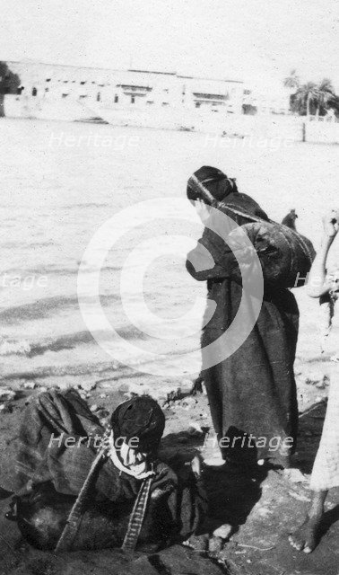 Bhistis or Water Carriers, Basra, Iraq, 1917-1919. Artist: Unknown
