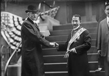 Mason's International Congress of 33rd Degree - Richardson Shaking Hands with Unidentified, 1912. Creator: Harris & Ewing.