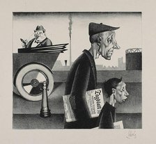 Newspaper Carriers (Work Disgraces), 1921. Creator: Georg Scholz.
