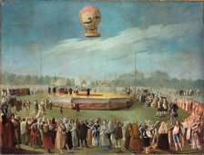 Ascent of a Balloon in the Presence of the Court of Charles IV, ca. 1783. Artist: Carnicero, Antonio (1748-1814)