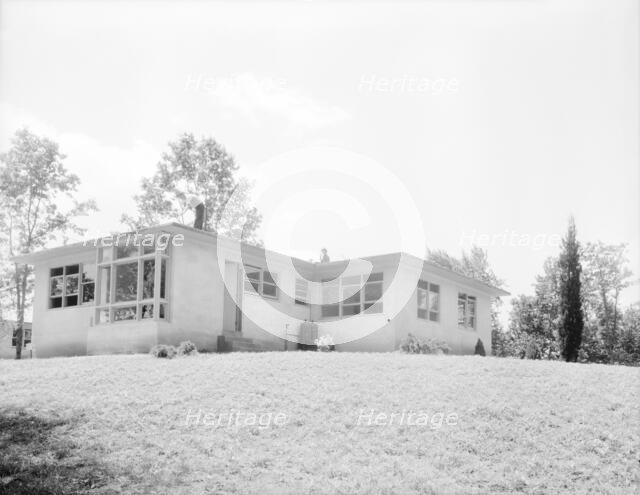 The model house, nearly completed, Hightstown, New Jersey, 1936. Creator: Dorothea Lange.