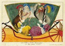The vis-a-vis bisected, or the ladies coop, 1776. Creator: Darly, Matthew (Matthias) (c. 1720-1780).