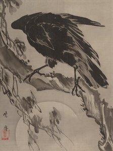 Crow and the Moon, ca. 1887. Creator: Kawanabe Kyosai.