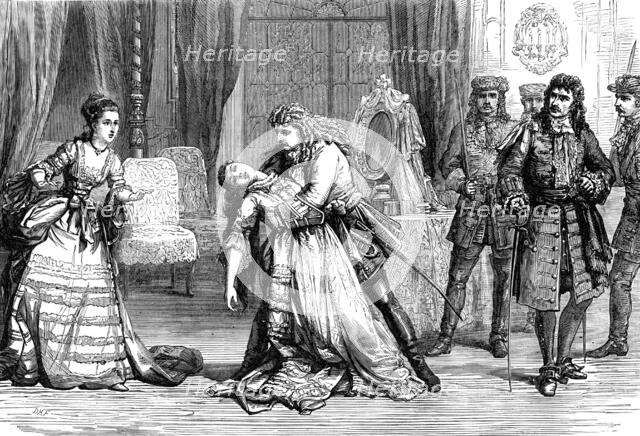 Scene from the new play, "Clancarty," at the Olympic Theatre, 1874. Creator: Unknown.