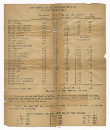 Price list for dealers of Poro beauty products, 1915-1953    . Creator: Unknown.