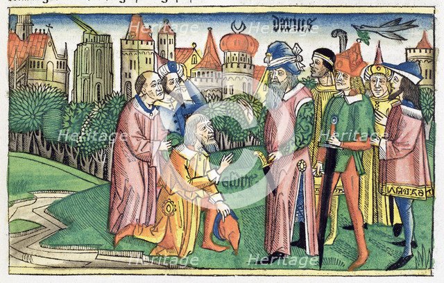 Ezra 6:16: the Temple of Jerusalem is dedicated by King Darius. Artist: Unknown