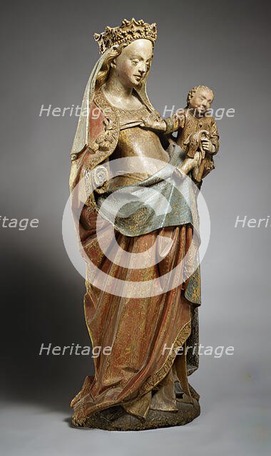 Virgin and Child with Bird, French, mid-15th century. Creator: Unknown.