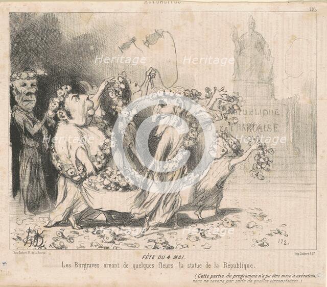 Fête du 4 Mai, 19th century. Creator: Honore Daumier.