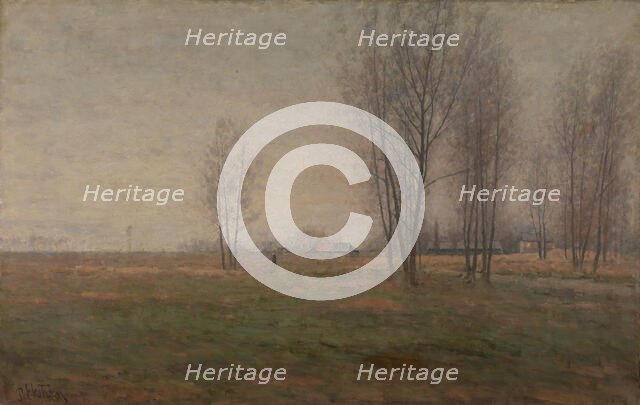 Evening atmosphere by the Seine, between 1876 and 1889. Creator: Per Ekstrom.