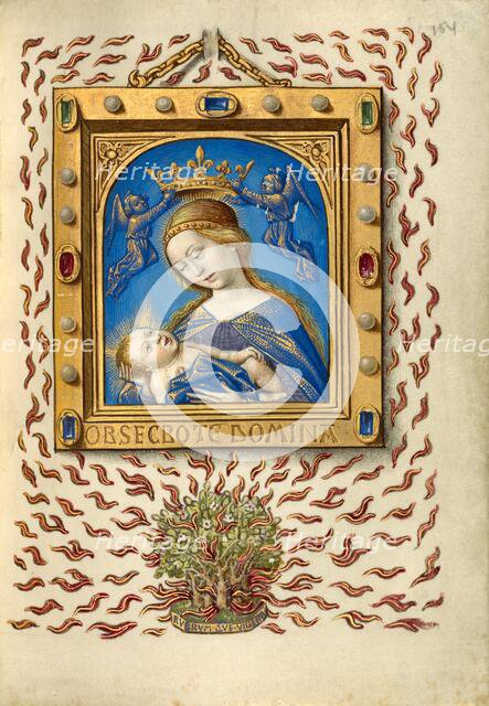 The Madonna of the Burning Bush; Book of Hours, about 1480-1490. Creator: Georges Trubert.