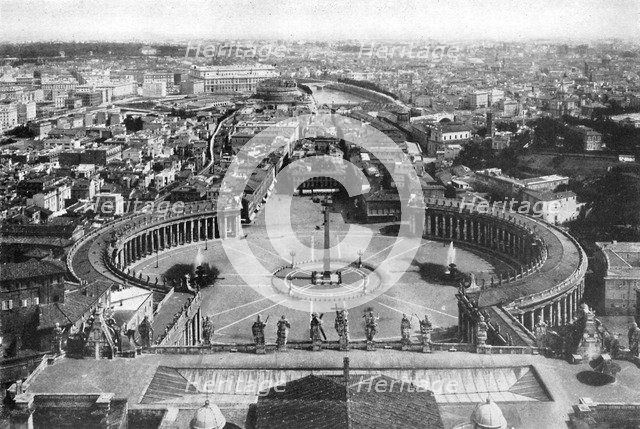 Rome as seen from the Cupola of St Peter's, 1926. Artist: Unknown
