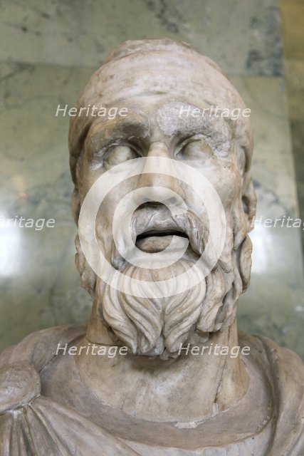 Roman bust of a Dacian tarabostes (nobleman), early 2nd century. Artist: Unknown