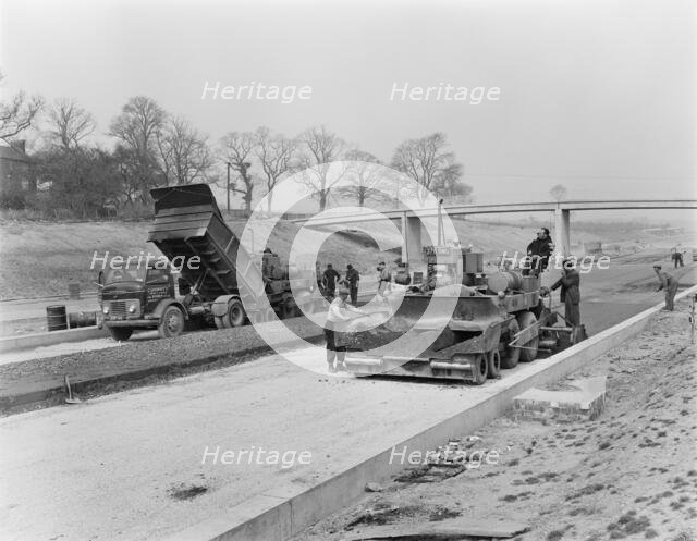 Construction of the M6 Motorway, Stafford, Staffordshire, 20/06/1961. Creator: John Laing plc.