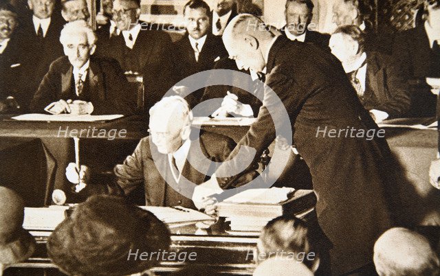 Herbert Hoover, accepting the Republican nomination for the US presidency, 1928. Artist: Unknown