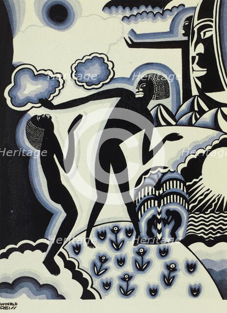 African Phantasy : Awakening, 1925. Creator: Winold Reiss.