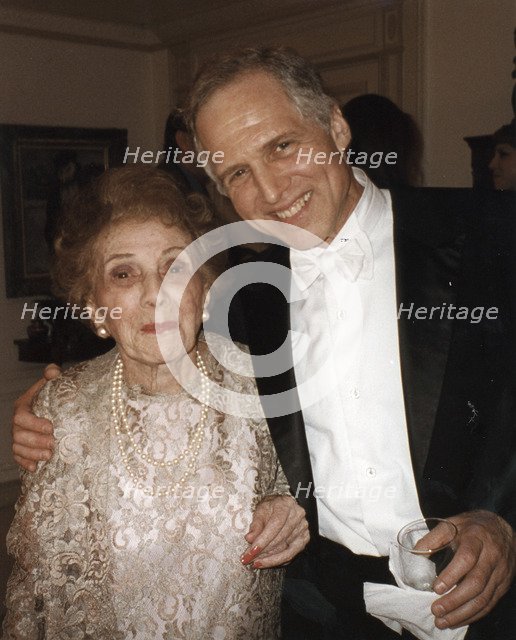 Frances Gershwin (sister of George Gershwin) and her son, Leopold Godowsky III, New York, July 1998. Artist: George Gershwin Artist: Unknown