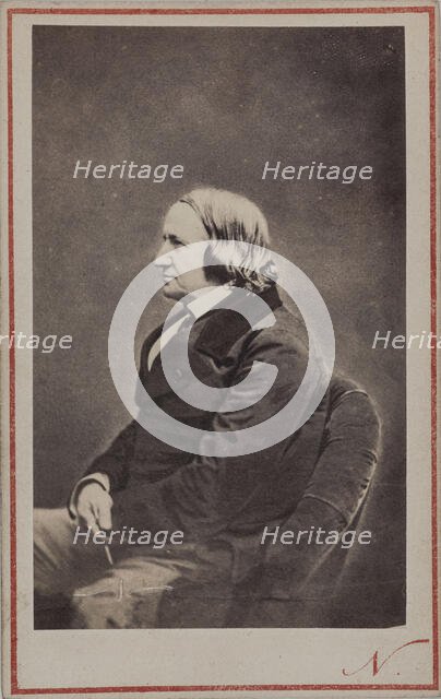 Portrait of the author Alfred de Vigny (1797-1863), ca 1860. Creator: Photo studio Nadar.