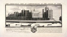 Lambeth Palace, London, 1745. Artist: Pierre-Charles Canot