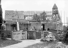 All Saints Church, Goosey, Oxfordshire, during rennovation, c1860-c1922. Artist: Henry Taunt