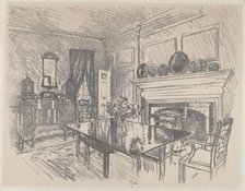 The Dining Room, Stenton, 1912. Creator: Joseph Pennell.