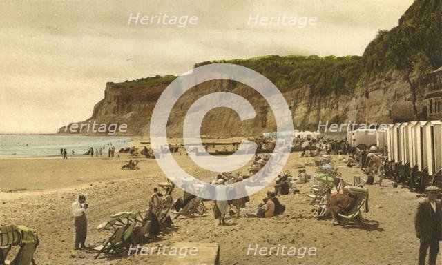 'Appley Beach and Cliffs, Shanklin, I.W.', 1933. Creator: Unknown.