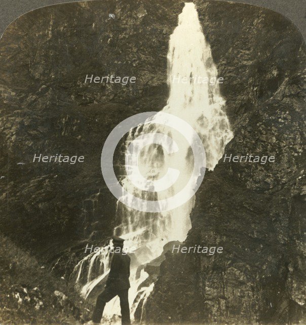 'The Sevle Falls, dashing and splashing, near Stalheim's hotel, Naerodal, Norway', c1905. Creator: Unknown.