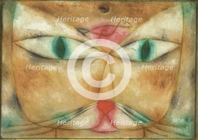 Cat and Bird. Artist: Klee, Paul (1879-1940)