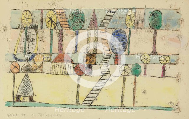 The Village Madwoman, 1920. Creator: Klee, Paul (1879-1940).