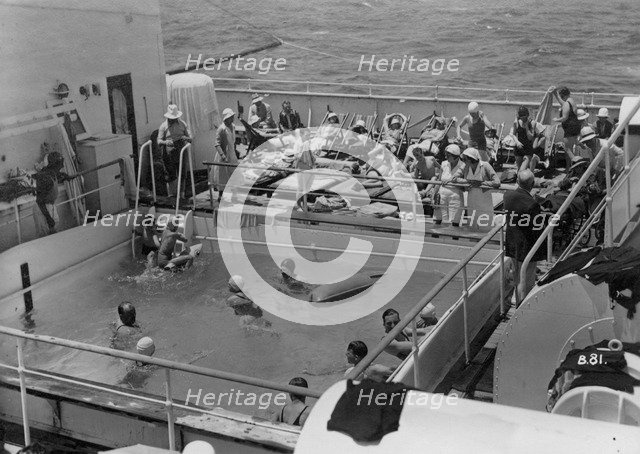 Swimming pool on board the RML 'Atlantis', c1929-c1939(?). Artist: Unknown