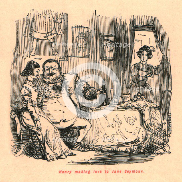 'Henry making love to Jane Seymour', 1897. Creator: John Leech.