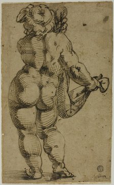 Standing Putto Seen From the Back, 1570/75. Creator: Bartolomeo Passarotti.