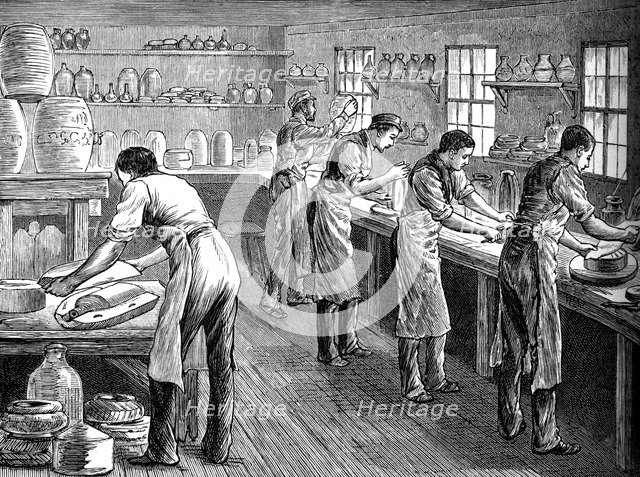 Pressers at work, c1880. Artist: Unknown