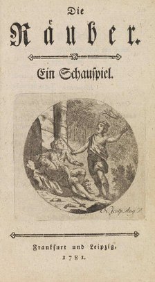 The Robber by Friedrich Schiller. First Edition, 1781. Creator: Historic Object.