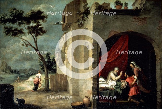 'Isaac blessing Jacob', c1660. Artist: Bartolomé Esteban Murillo 