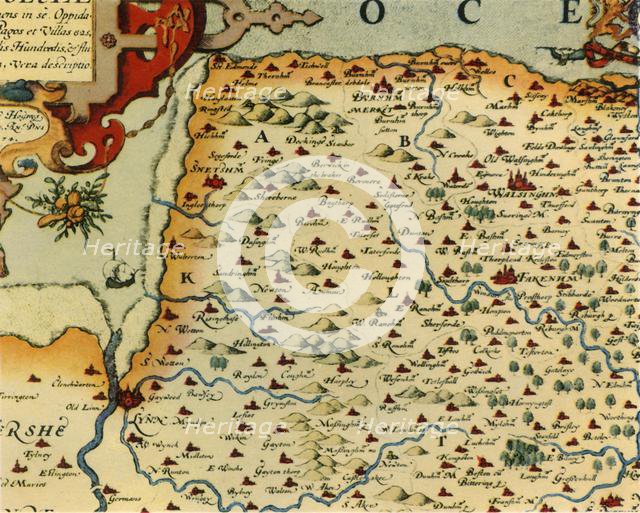 'Saxton's Map of Norfolk, 1574', (1944).  Creator: Christopher Saxton.