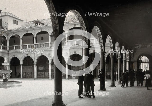 Hospital San Juan de Diós, Granada: view of the cloister, c1900. Creator: Unknown.