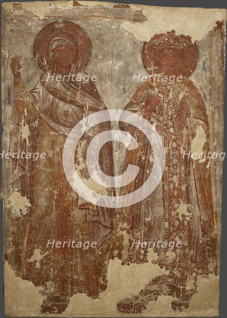 The Holy Martyrs, 14th century. Artist: Ancient Russian frescos  