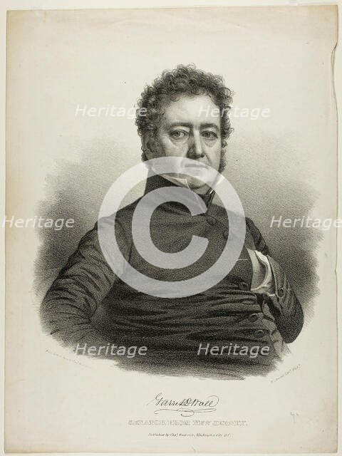 Garrett D. Wall, Senator from New Jersey, c. 1840. Creator: Charles Fenderich.