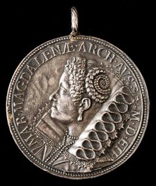 Maria Maddalena of Austria, 1589-1631, Wife of Grand Duke Cosimo II de' Medici 1608 [reverse], 1618. Creator: Gasparo Mola.